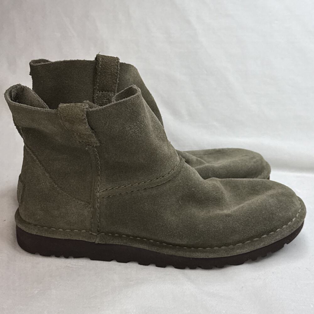 UGG Suede Ankle Bootie Unlined Hunter Green Women's US 7